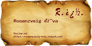 Rosenzveig Éva névjegykártya